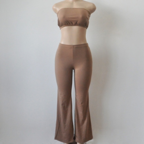 CROP TOP & BELL BOTTOM PANTS SET - Picture 8 of 8